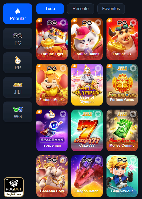 Diversidade de Jogos pugbet.com: Entretenimento e Prêmios Garantidos